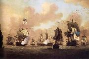 Monamy, Peter The Surrender of the Spanish Fleet to the British at Havana oil painting on canvas